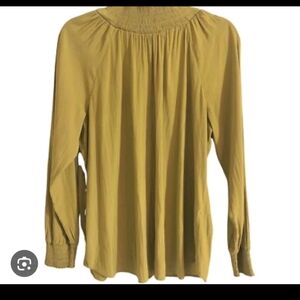 Chico's Mock Neck Long Sleeve Blouse Keyhole Back ~ Chico's Size-0 (Small)